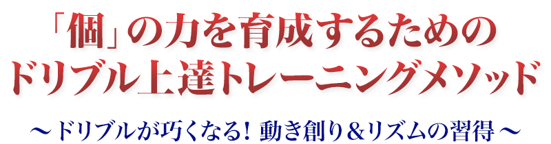 三木利章の「個」の力を育成するためのドリブル上達トレーニングメソッド～ドリブルが巧くなる！動き創り＆リズムの習得～